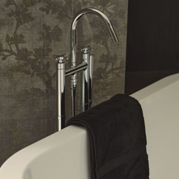 Ideal Standard Joy Neo Смеситель для ванны, напольный, с душевым набором, шлангом IDEALFLEX® 125см, цвет: хром 