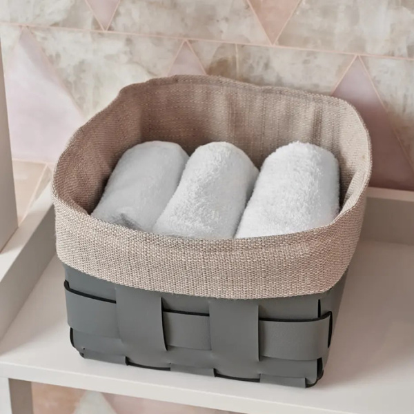 ADJ Мешок для корзины Mini Bottega 1019, 19x19xH13 см., цвет: Grigio 