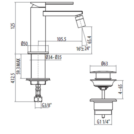 Gattoni Color Смеситель  для биде цвет хром 
