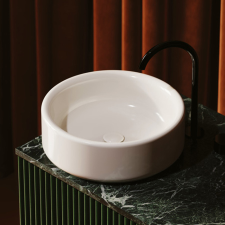 Artceram WONDER 60 Раковина накладная D44 см, без отв под смеситель, цвет белый + покр SANIGLAZE 