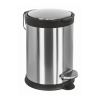 Colombo Complementi Ведро для мусора, 3л., с крышкой и педалью, цвет: сталь/чёрный