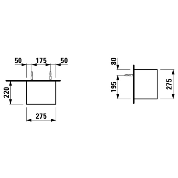 Laufen Palomba Шкаф подвесной, 275х220х275мм, цвет: серый (НЕ производится!) 