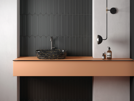 Плитка керамическая настенная 31189 HOPP Graphite 5х40 см (56 кор./палл.) 