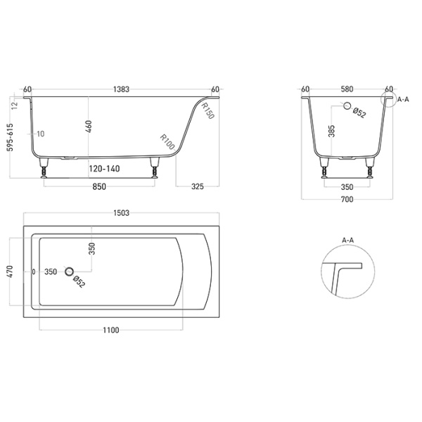 Salini Сифон для ванны с переливом, чашка из нержавеющей стали, клик-клак, цвет: хром S122E 