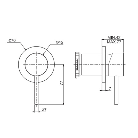 Fima Carlo Frattini Spillo Up Смеситель для ванны, настенный, цвет: чёрный матовый 