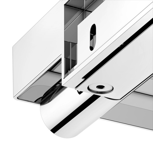 Keuco REVA Держатель т/б с полочкой, поворотный, открытый рулон до 120 мм, скрытый крепеж в к-те для привинчивания или приклеивания цвет: хром 