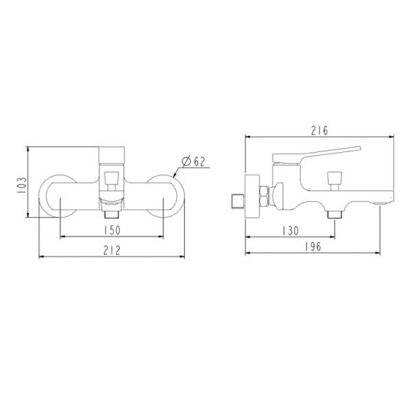 NEMO NM-1351-BG Смеситель для ванны BRUSH GOLD (БРАШИРОВАННОЕ ЗОЛОТО) 