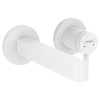 HANSGROHE FINORIS Смеситель для раковины настенный, однорычажный, излив 168 мм., внешняя часть, цвет белый матовый