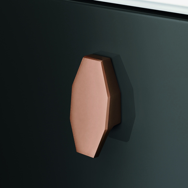 VITAGE milldue edition Dandy Тумба под раковину 66x47xh36 см, с 1м выдвж. ящиком, дек. боковинами+нижний дек. профиль, цвет: grafite lucido/oro rosso 