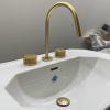 GATTONI MD Смеситель для раковины на 3 отверстия, ручки SAN GIULIO, с донным клапаном, цвет золото матовое шлифованное 