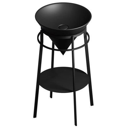 Kerama Marazzi Круглая полка CONO встраиваемая 43,1, черная матовая (снято с производства) 