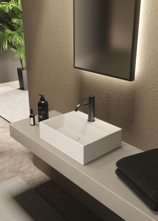 Alice Spy, подвесная прямоугольная раковина 40x30x11h см c крепежом fix01, цвет белый глянцевый 