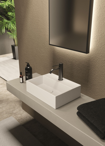 Alice Spy, подвесная прямоугольная раковина 40x30x11h см c крепежом fix01, цвет белый глянцевый 