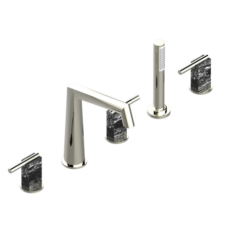 THG Montaigne marbre Grand Antique à manettes Смеситель для ванны набортный на 5отв., Цвет: Matt nickel PVD 