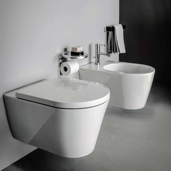 LAUFEN KARTELL Унитаз подвесной 545х370х430 мм., безободковый смыв Rimless, цвет белый 