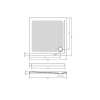 Artceram  Б/С Поддоны  Поддон душевой квадратный 90x90 h 5,5 cм, цвет grigio oliva (Не производится) 
