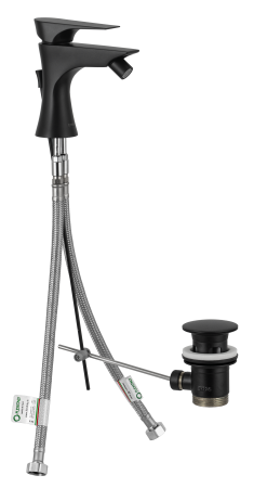 Смеситель для биде Daniel Diva DV60415, чёрный матовый 