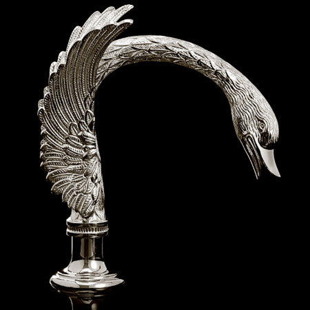 Devon&Devon Excelsior Swan Смеситель для раковины на 3 отверстия, донный клапан. Цвет: блестящий никель. 