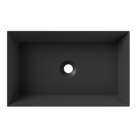 Alice Spy Раковина Rectangular 60x38хВ12, накладная, без отверстия под смеситель, чёрный матовый 