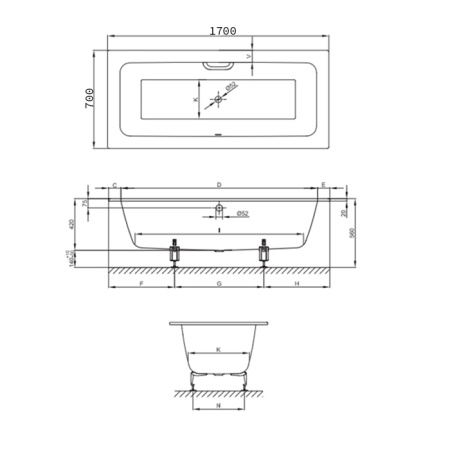 BETTE Ножки для ванны (комплект) (продаем только с ваннами!) 