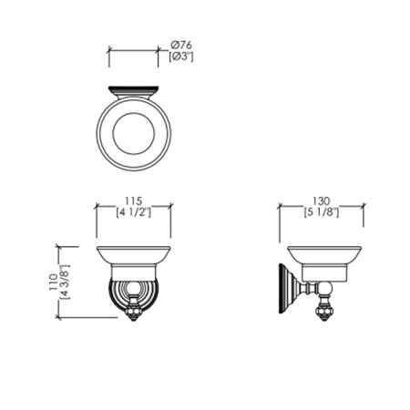 Devon Gemstone Мыльница подвесная, цвет держателя  никель блестящий 