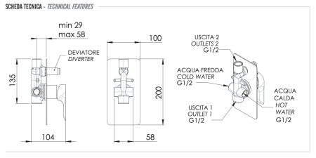 Смеситель для душа Remer Infinity I09 