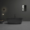 ANTONIO LUPI REFLEX Ванна отдельностоящая 1670х860х530 мм., с нажимным донным клапаном (хром), сифоном и гибким шлангом, Cristalmood, цвет Fume 