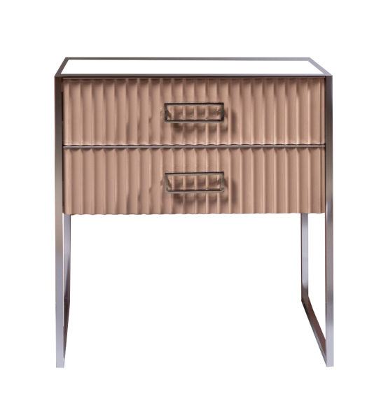 Тумба MONACO 80см  h84см  капучино глянец  +  хром   под раковину моноблок 