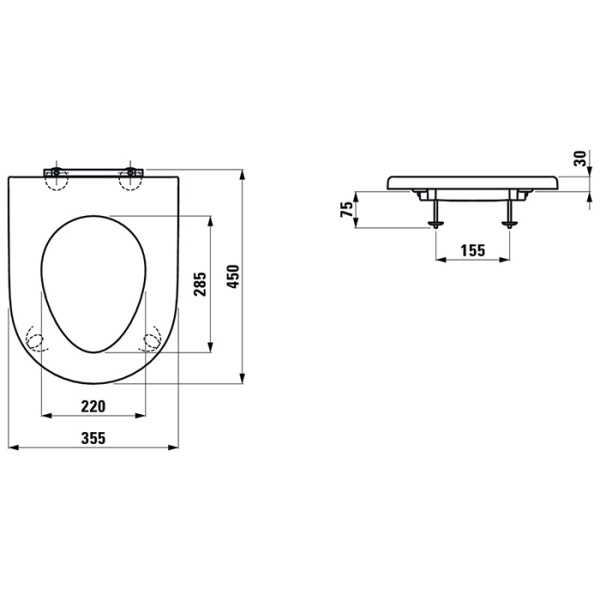 Laufen Pro Сиденье без крышки, «без барьера», с усиленными петлями и заглушками, белый 
