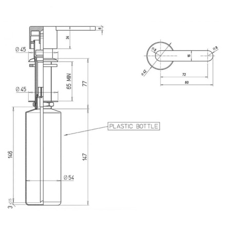 Kerama Marazzi Дозатор LOGICA для мыла встраиваемый, хром 