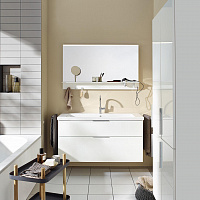 Burgbad Eqio Комплект мебели с раковиной 1230 мм, цвет белый глянец