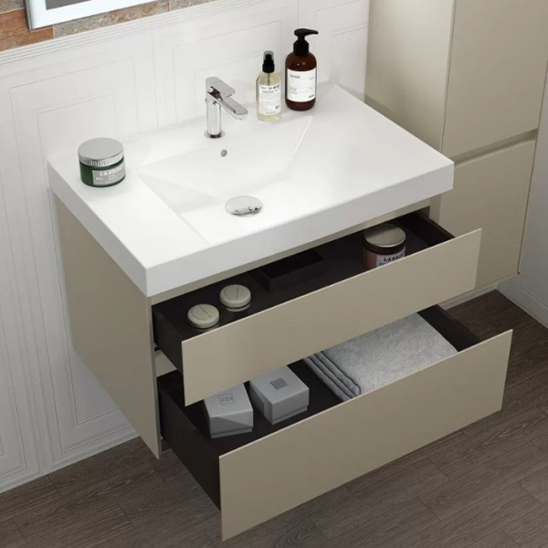 Kerama Marazzi Раковина CUBO подвесная\мебельная 80*48,5*18см, с 1 отв.под смеситель,  с переливом, белая глянцевая 