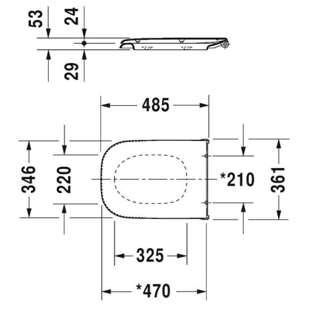 Duravit D-Code Сиденье для унитаза удлиненное, съемное, цвет белый, с микролифтом (для унитаза 222809) (Спец.цена из наличия) 
