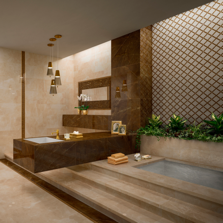 Декор керамический 262545 EMOTE DECORO INTRECCIO Crema/Marrone 39x78 см 