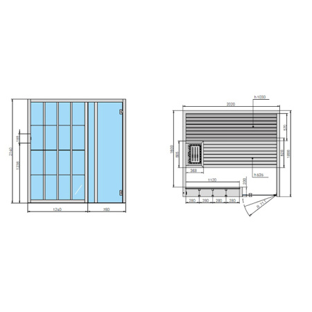 Effegibi Yoku S Shelf Био-Сауна 202x180h214см, SX, цвет: черный орех 
