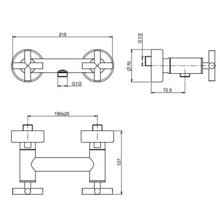 Fima Carlo Frattini Maxima Смеситель для душа, настенный, цвет: чёрный матовый 
