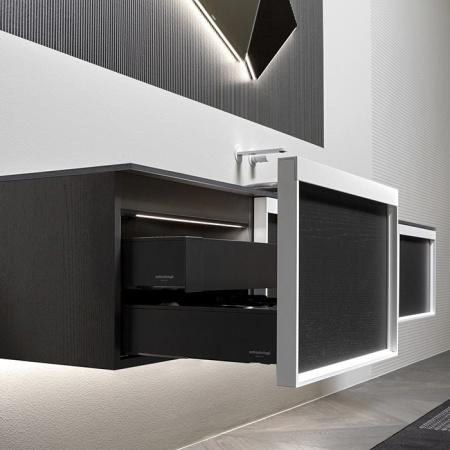 ANTONIO LUPI INDIGO Излив для раковины 200 мм., настенный, в комплекте с встраиваемой частью, цвет белый матовый 