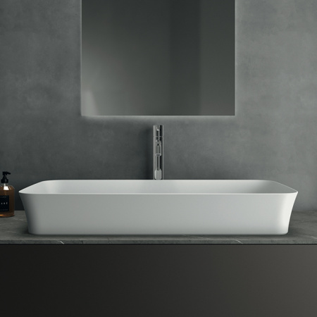 Ideal Standard Ipalyss Раковина 800х400хh120 мм, накладная, без отв.под смес и перелива, с крепежом, шаблоном, покрытие: Diamatec® цвет: белый глянец 