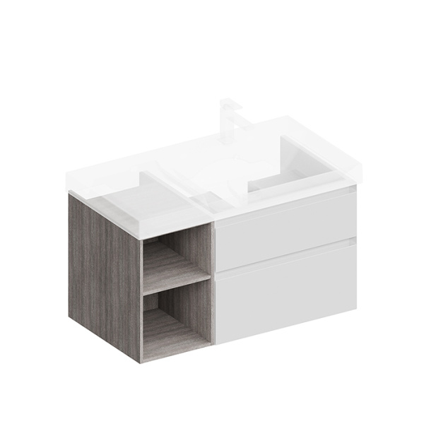 Kerama Marazzi Тумба CUBO правая подвесная с ящиками 90, белая матовая 