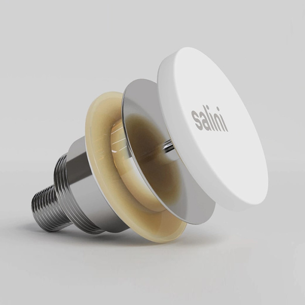 Salini Донный клапан для ванны  "Up&Down"для ванн Paola 172, Paola Bassa 172 Nuova, Diva, Alda Nova, Agatha, Greca, мат/цвет: S-Stone, белый матовый 