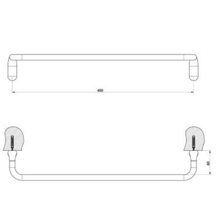 Gessi Goccia Полотенцедержатель 45см, цвет: хром 