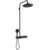 Ideal Standard Solos Душевая стойка, с термостатич.смесителем для душа, верхний душ 33см, руч.душ, шланг 175см, без A1070NU, цвет: Черный матовый