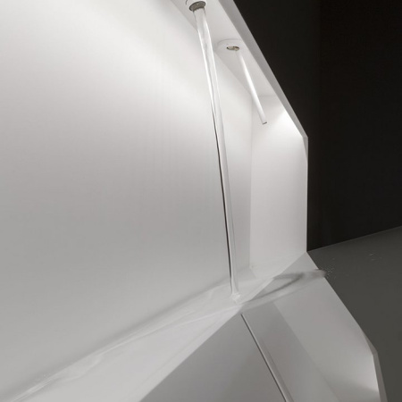 ANTONIO LUPI BATTIGIA Раковина встраиваемая в стену 1800х515х607 мм, с подсветкой, смеситель, донный клапан, сифон, Corian, мрамор Carrara, цвет белый 