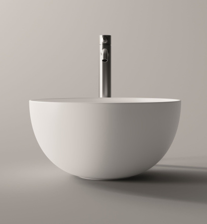 Alice Unica, накладная круглая раковина Ø40х20h см, цвет белый глянцевый 