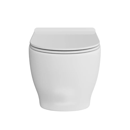 Kerama Marazzi Унитаз Modula подвесной безободковый с крепежом, белый глянцевый (СПЕЦЦЕНА) (подходит ТОЛЬКО PLMR.seat.02\WHT) 