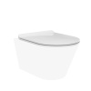 Kerama Marazzi Сиденье PLAZA Modern для подвесного унитаза, быстросъемное с softclose, белое глянцевое 