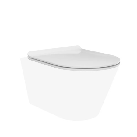 Kerama Marazzi Сиденье PLAZA Modern для подвесного унитаза, быстросъемное с softclose, белое глянцевое 