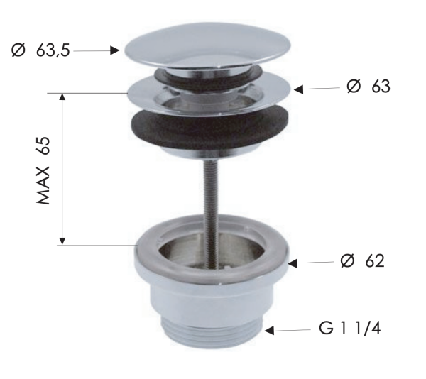 Набор аксессуаров для раковины Remer KIT10COMPBG, золото брашированное 