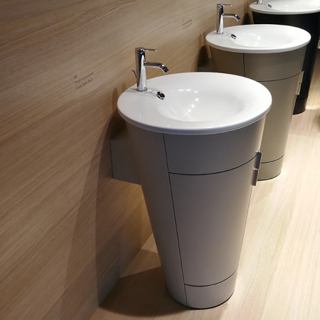 Duravit Раковина для тумбы круглая 580мм, с 1 отв под смеситель, с переливом, цвет белый 