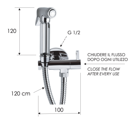 Гигиенический комплект с запорным вентилем Remer 332REZ336 